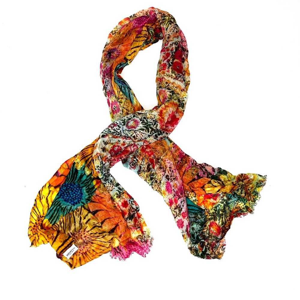 Bindya Colorful Floral  Scarf os